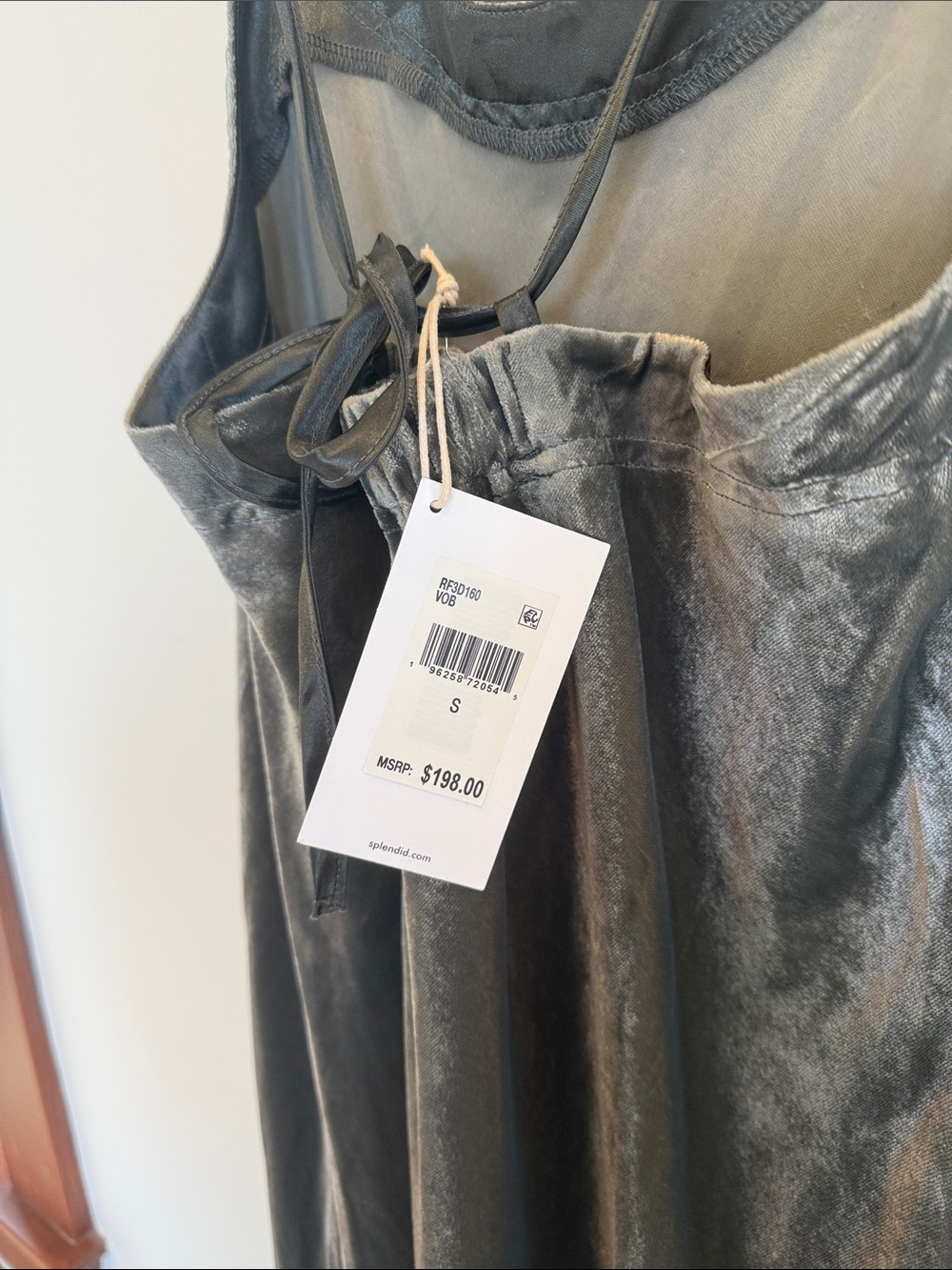 NWT Splendid Green Velvet Breeze Maxi Dress size Small - Picture 5 of 6
